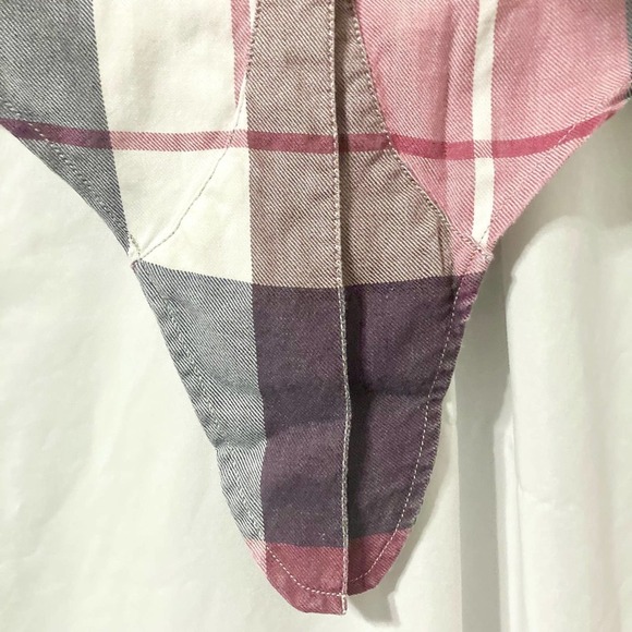 Black Poppy Women's M Plaid Button Down Tie Front Top - Picture 8 of 10